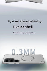 Thin Frameless Ultra Thin Magnetic Phone Case for Samsung Galaxy S25 Ultra S25 S24 S23 S22 Plus PC Hard Protective Cooling Cover
