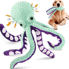 Pet plush octopus toy interactive sound anti-demolition home large and small dog boredom companion dog toy Pet Shop