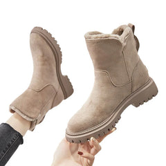 Women Snow Shoes Winter Warm Girl Boots for Woman Thickened Female Shoes Lady Middle Fur Boots NX014 botas de inverno feminina