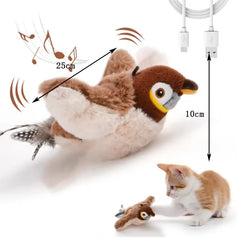 Hot Simulated Bird Cat Toy Interactive Toys Dog Rechargeable Chirping Flapping Bird(no Flying) Touch Activated Plush Pet Toy Pet Shop