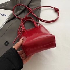 PU Leather Mini Crossbody Bag for Women 2025 New Korean Fashion Luxury Shoulder Bags Female Simple Retro Handbags and Purses