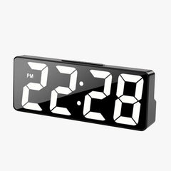 Voice Control Digital Alarm Clock Temperature Date 2 Alarm Snooze Night Mode Table Clock 12/24H USB Plug-in Always On LED Clock