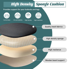 Durrafy Ergonomic Office Chair with Adjustable Headrest, Lumbar Support, Mesh Backrest, Computer Desk Chair for Office Furniture