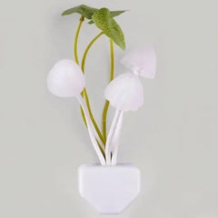 Novelty Mushroom Fungus Night Light EU & US Plug Light Sensor 220V 3 LED Colorful Mushroom Lamp Led Night Lights Home Decor
