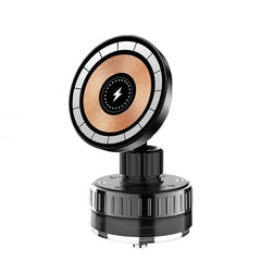K10 Vacuum Suction Cup Car Magnetic Wireless Charger Foldable 360° Universal Rotating Stand for iPhone Samsung Gym Bath Mirror