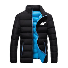 Men's  New Winter Long Sleeve Cotton Coat Zipper Jacket Men's Cotton Coat