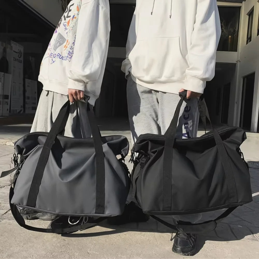 Handheld travel bag, large capacity sports and fitness bag, lightweight storage luggage bag, one shoulder crossbody travel bag