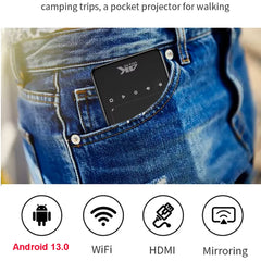 Smartldea Newest Arrive HD Mini Smart DLP 4K Projector Android 13.0 5G WiFi BT Build-in Speaker Battery Pocket Phone Projectors