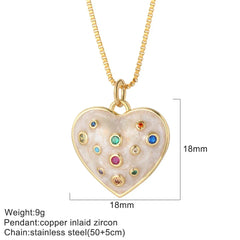 Heart Evil Blue Eye Sun Necklace for Women Cute Dog Bee Elephant Gold Color Pendant Long Stainless Steel Chains