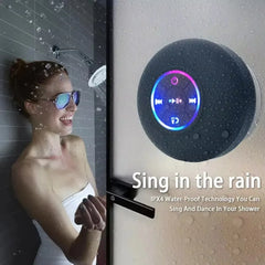 HOMEFISH 2025 New bathroom waterproof wireless LED suction Cup Mini Bluetooth speaker Portable outdoor sports stereo speakers