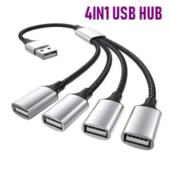 USB Hub Extensions Type C Male to 4 USB Female Cable Splitter OTG High Speed Transfer Adapter Portable Converter For PC Laptops