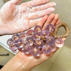 Handmade Grape Soap on a Rope, Grape Soap, Decorative Aromatic Soaps for Washing Hand Wash, Bath, Fresh Air Gift for Men & Women