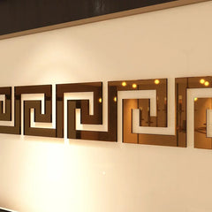 3D 5/10CM Square Self Adhesive Waist Line Mirror Wall Art Stickers for Living Room Ceiling Edge Strip Corner Line Wall Decor