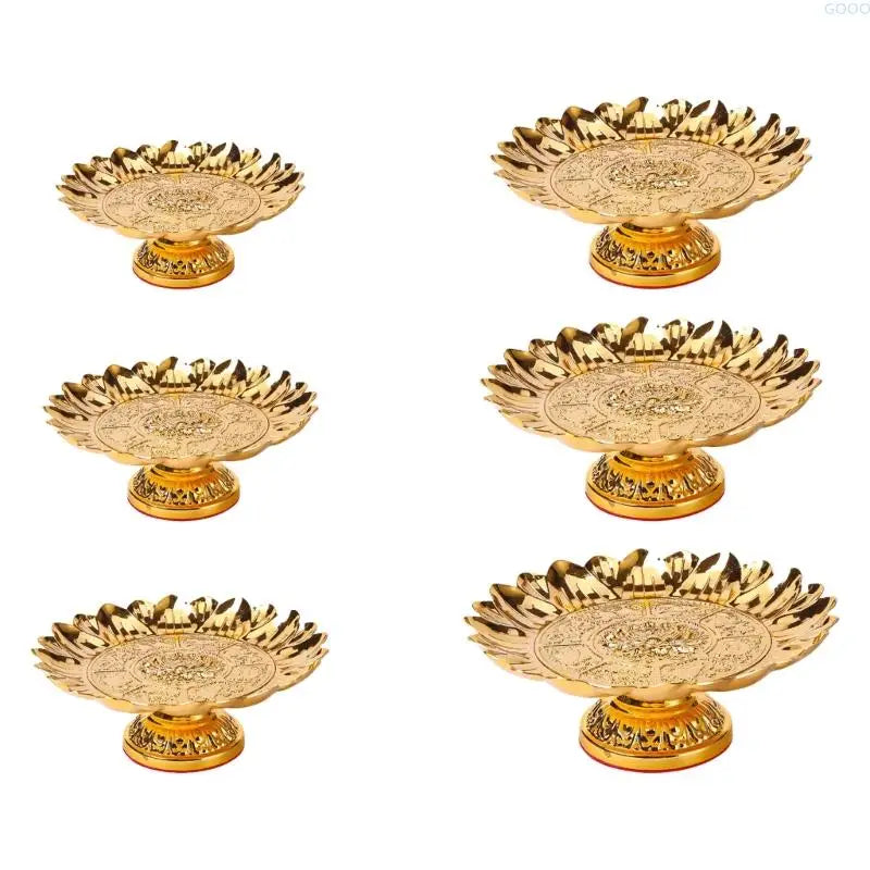 23GA Sacred Ritual Fruit Bowl for Altar Decorations Party Serving Safe Alloy Centerpieces