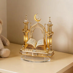 2D Acrylic Quran Desktop Decoration For Ramadan & Eid Al-Fitr Home Decor Enthusiasts & Muslims Perfect Gift
