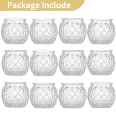 6/12Pcs Blue Votive Candle Holders Glass Candlestick for Party Decoration Tea Lights Candle Holders for Wedding Home Table Decor