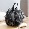 Shower Mesh Sponge Bath Puffs Bubble Ball Loofah Body Exfoliating Brush Soft Cleaner Skin Scrub Back Brush Bathroom Supplies - black
