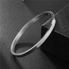 Fashion Cuff Bracelets Bangles Men Women Stainless Steel Gold Color Silver Color Black Bangle  Bracelet Luxury Jewelry