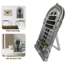 Islamic 12V Azan Mosque Calendar Muslim Prayer Wall Clock Alarm Islamic Mosque Azan Calendar Ramadan Home Decor with Remote Control