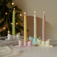 Ins Style Thin Spiral Long Rod Candle Scented Candle Aromatherapy Soy Wax Candles Wedding Birthday Candle Party Home Decoration
