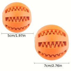 Dog Toy Ball, Nontoxic Bite Resistant Toy Ball for Pet Dogs Puppy Cat, Dog Pet Food Treat Feeder Chew Tooth Cleaning Ball Pet Shop