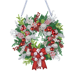 5D DIY Christmas Diamond Painting Wreath – Wall & Door Decor