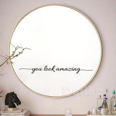 Inspire Motivational Quote Decal You Are Beautiful Mirror Vinyl Sticker Believe in yourself Stickers Bathroom Fitting Room Decor