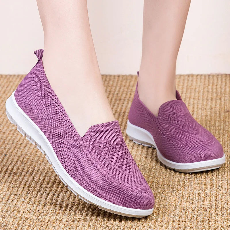 Women’s Breathable Knitted Flat Shoes – Spring Summer 2026