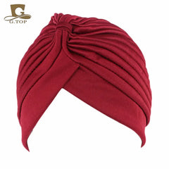 NEW Luxury Divas Stretchable turban Head wrap hat with beaded pendant women Headwear