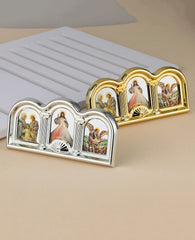 Catholic Divine Mercy Jesus Christ Image Frame Holy Family St. Michael Triptych Icons Sticker Tabletop Prayer Home Church Decor