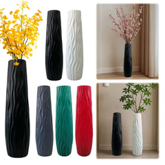 Decorative Vase Textured Floor Standing Vase Modern Tall Vase for Home Living Room