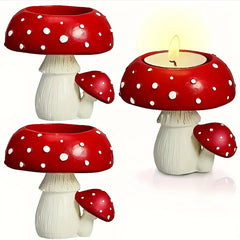 1pc Simulation Small Mushroom Home Decoration Mushroom Candle Holder Mushroom Tea Candle Candle Holder Craft Ornament