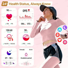 2026 New Smartwatch Women AMOLED HD Screen Always On Display Bluetooth Call IP68 Waterproof GPS Smart Men Watch For Android ios
