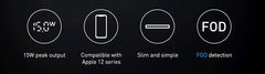 Baseus 15W Wireless Chargers For iPhone 16 15 14 Samsung LED Display Desktop Wireless Charging Pad For Airpods Fast Charger