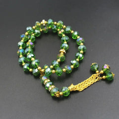 10mm 33PCS Glass Tasbih Islamic Prayer Beads Bracelet for Women