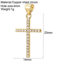 Y2K Boho Cross Our Lady Necklace for Women Golden Jesus Angel Choker Diy Pendant Stainless Steel Chain High Quality Jewelry