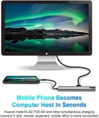 USB 3.0 Hub For Laptop Adapter PC Computer PD Charge Dock Station RJ45 HDMI-compatible TF/SD Card Notebook Type-C Splitter