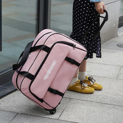 Large Capacity Carry-On Suitcase Handheld Travel Bag with Lock for Men And Women Short Business Trips Wheel Luggage Pull Bag