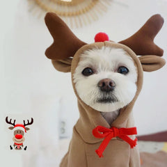 Cute Elk Dog Clothes Reindeer S/M/L Dogs Hoodies Warm Pet Clothing Puppy Cat Costume Coat Chihuahua Mouse Cheese Jacket Suit Pet Shop Pet Clothing