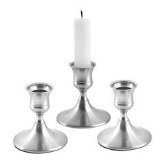 3pc Candlestick Holders Kit Brass Gold Candlestick Set Candle Holders Decorative Candlestick Stand for Wedding Party Dinning