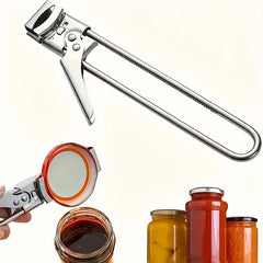 A sturdy and durable kitchen tool suitable for cans and bottles, adjustable manual stainless steel can opener, multifunctional