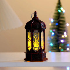 Creative Eid Mubarak Candle Lamp Islamic Ramadan Crescent Moon and Star Night Light Muslim Party Decor Eid Party Supplies