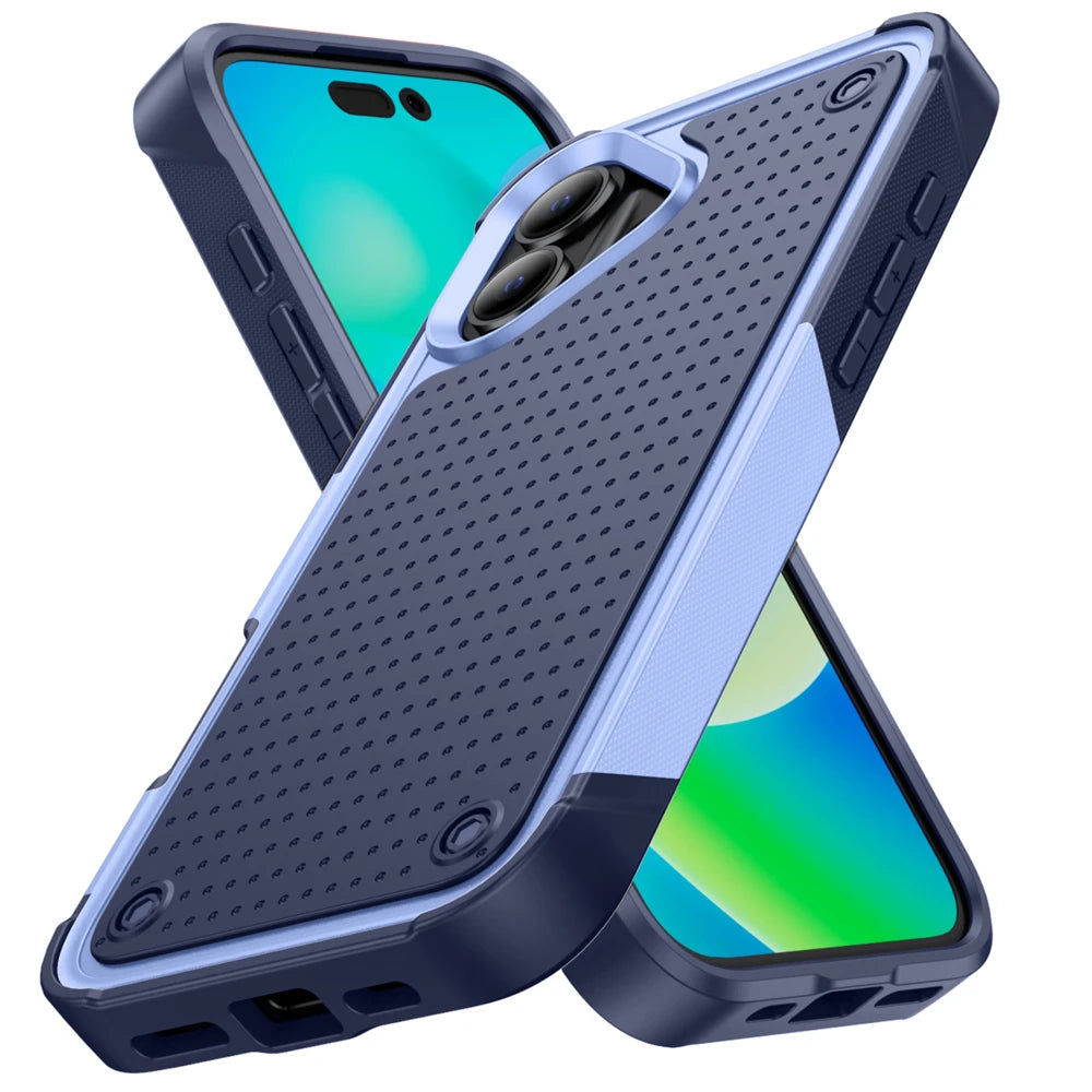 Fashion Military Armor Shockproof Phone Cases For iPhone 17 15 11 12 13 16 Pro Max XS 17Air 16 7 8 Plus Hard PC+TPU Back Cover