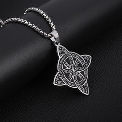 Witch Knot Cuff Bracelet Stainless Steel Pagan Witchcraft Symbol Magic Knot Good Luck Amulet Bangls Celtic Knot Jewelry