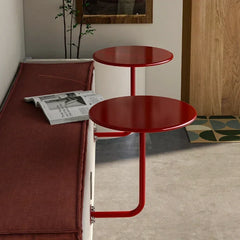 Industrial Style Against Wall Coffee Table Milk Tea Shop Wall Hanging Metal Table Space Saving Dessert Desk Red Breakfast Tables Living Room Furniture