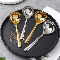 Korean Stainless Steel Thickening Spoon Creative Long Handle Hotel Hot Pot Spoon Soup Ladle Home Kitchen Tools, Cooking Utensils