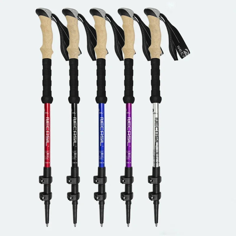 2PCS Adjustable Ultralight Trekking Poles – Quick Lock Hiking Sticks