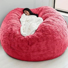 Soft Warm 180*90cm Fur Giant Removable Washable Bean Bag Bed Cover Comfortable Living Room Furniture Lazy Corner Sofa
 Coat