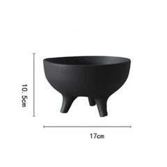 White Ceramic Flower Pot Tripod Fruit Bowl Desktop Storage Container Flower Vase Floral Arrangement Accessories Flowerpot Home Decor