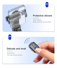 MEUYAG Selfie Stick Tripod with 1708mm Long Monopod Fill Light, Bluetooth Remote, 360° Rotation, 1/4 Interface, for mobile phone
